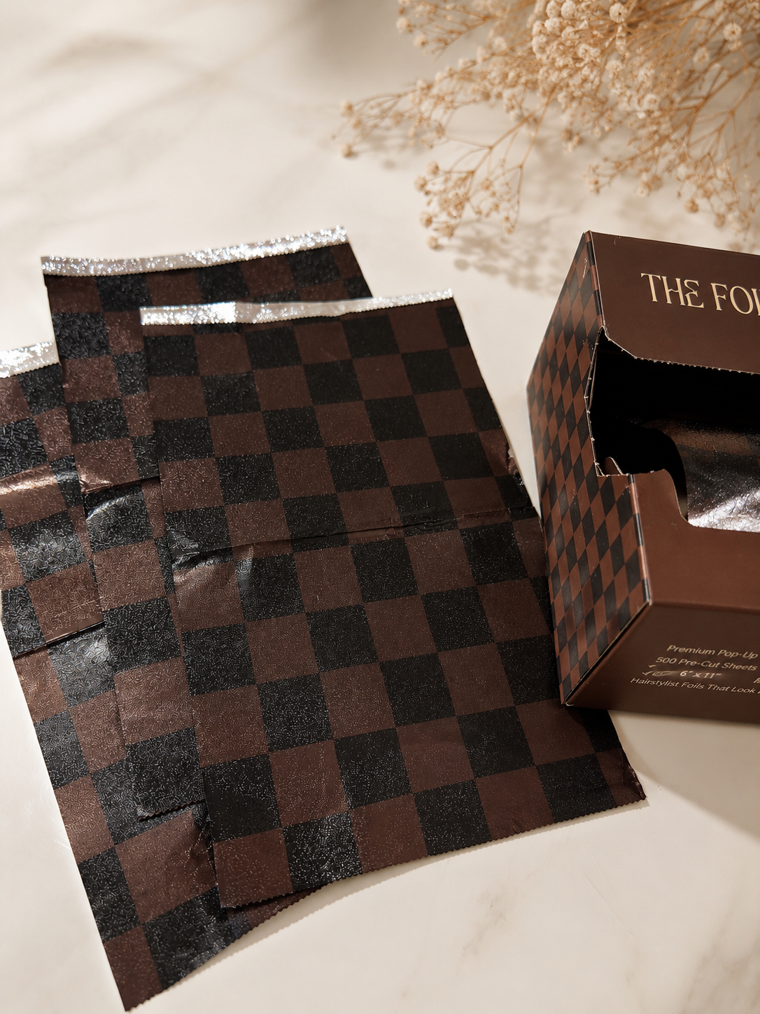 Classic Checkered Edition Premium Pop-Up Hair Foils